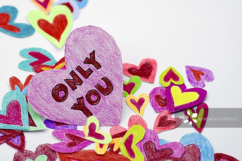 手工情人节留言爱心图片素材