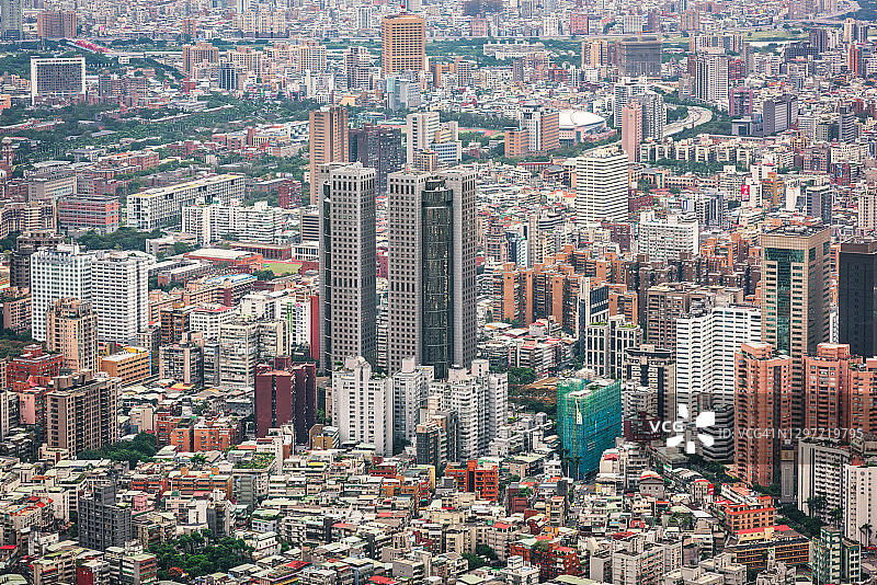 中国台湾台北市信义区城市景观图片素材