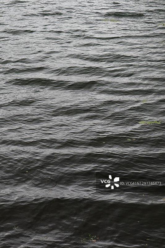 湖面水位的特写镜头图片素材