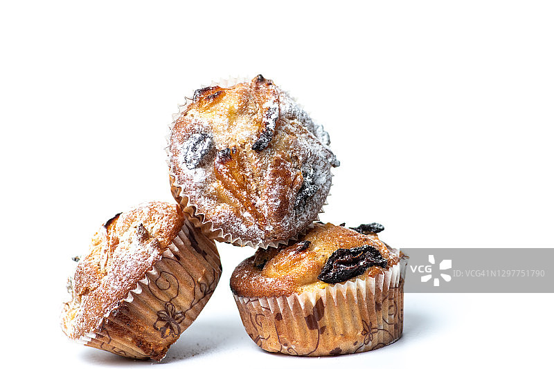 纸托自制烤甜味麦芬图片素材