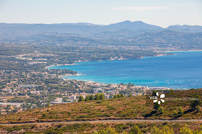 法国拉西奥塔港口和老城区全景图片素材