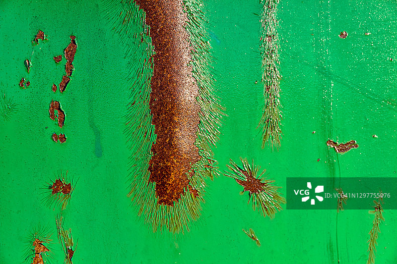 绿色锈迹的金属图片素材