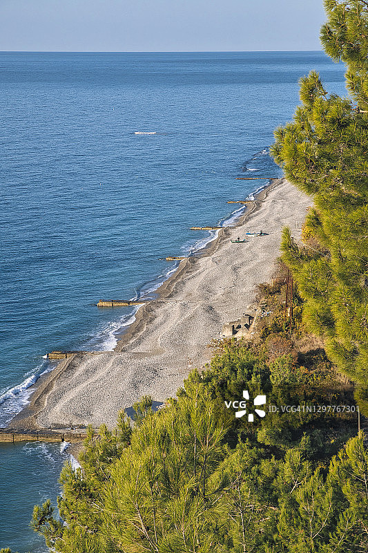 黑海沙质海岸海滩图片素材
