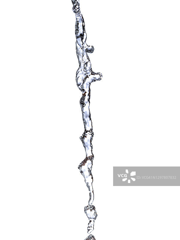 白色背景上的水滴水流纹理图片素材