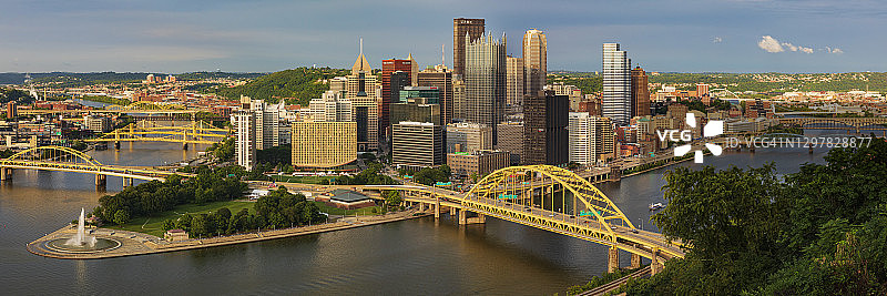 匹兹堡日落天际线图片素材