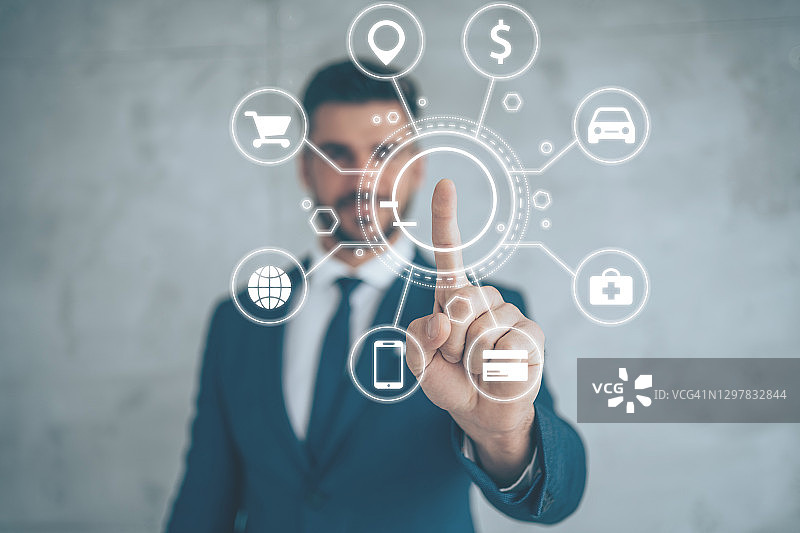 人工智能与通信网络概念图片素材