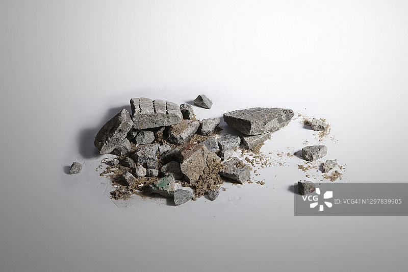 混凝土、土壤、建筑垃圾图片素材