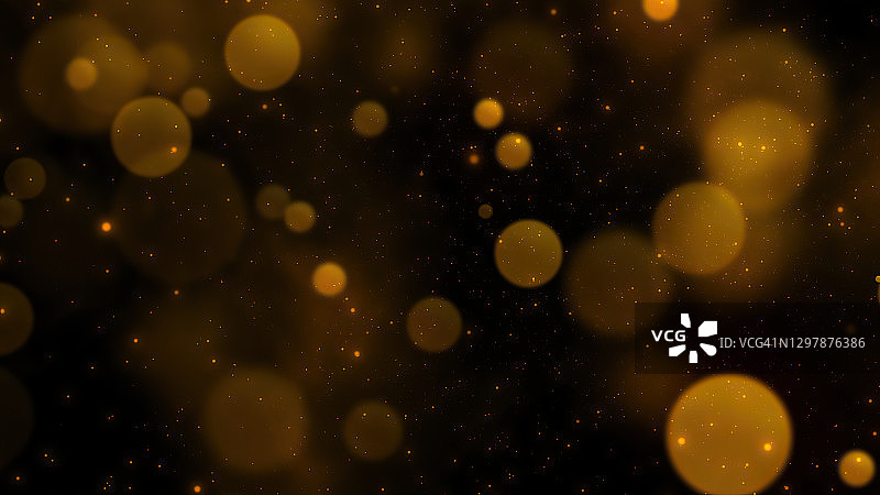 黑色背景上的抽象散景灯光图片素材