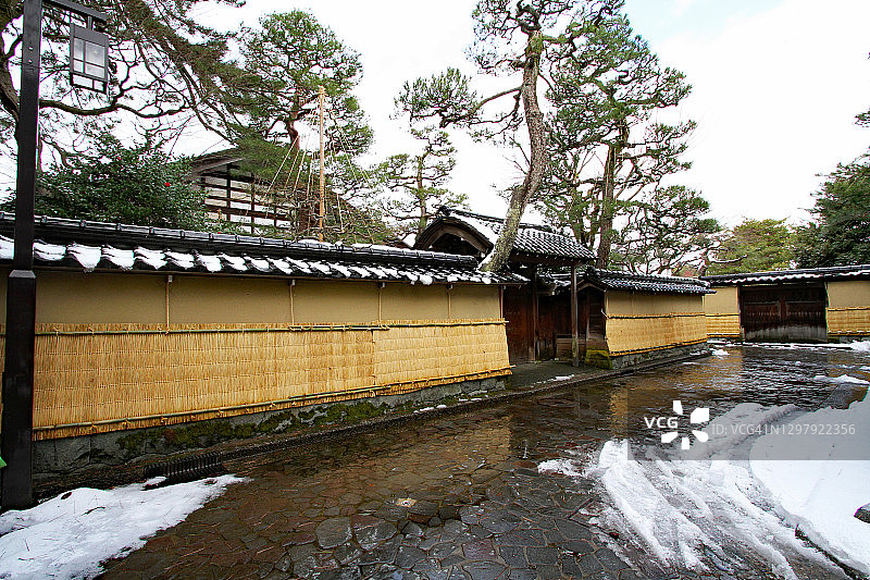 日本金泽市长町武家屋敷迹图片素材