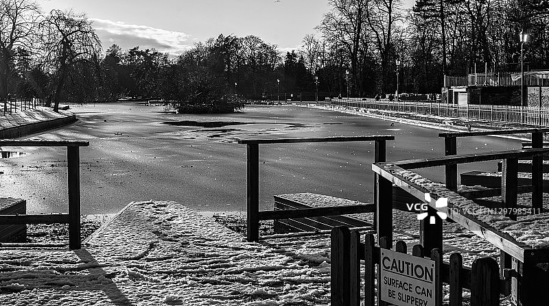 2021年1月23日星期六，雪中的卡农山公园图片素材