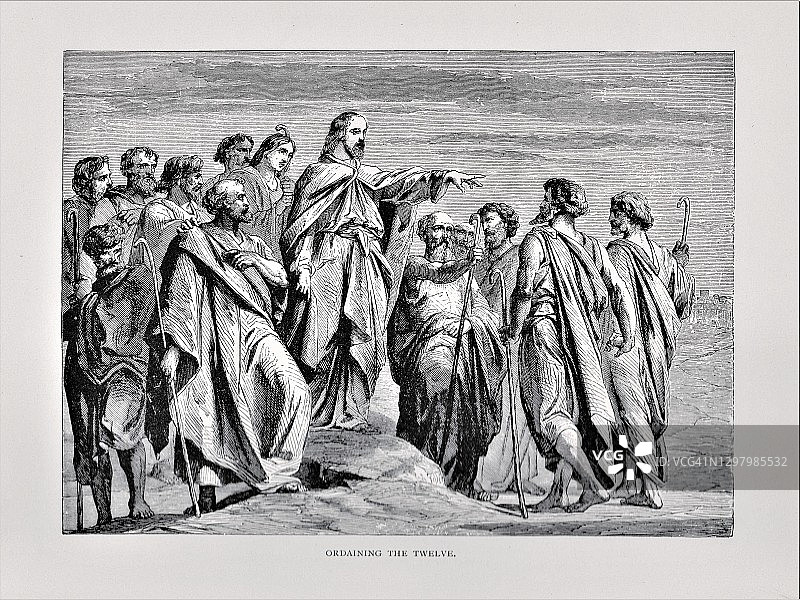 耶稣教导门徒图片素材