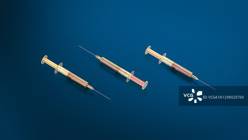 疫苗技术示意图，3D计算机生成渲染图片素材