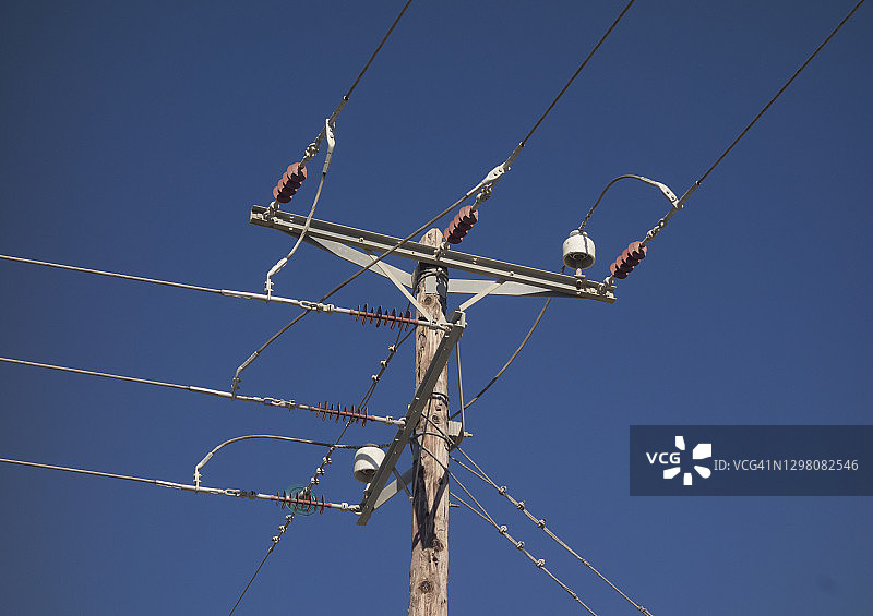 希腊的电线杆图片素材