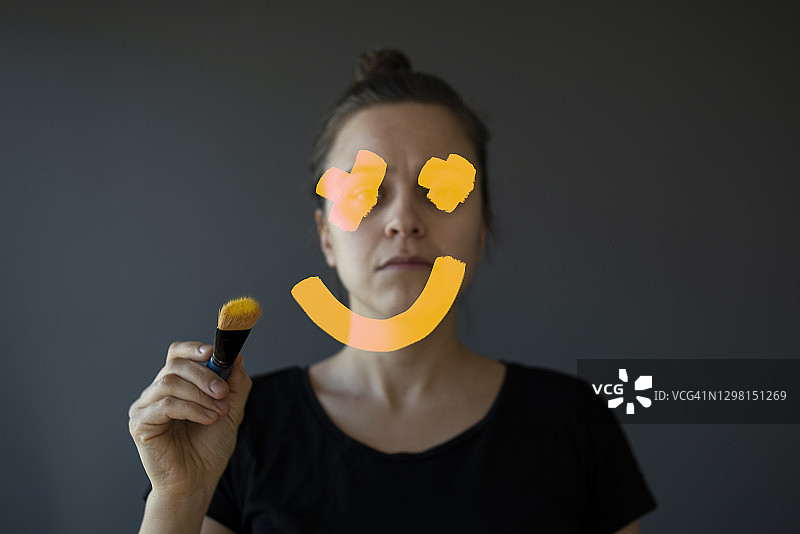 幸福的妆容图片素材