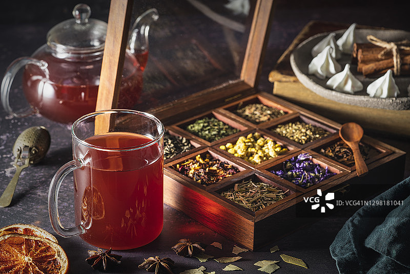 红茶与茶叶香料图片素材