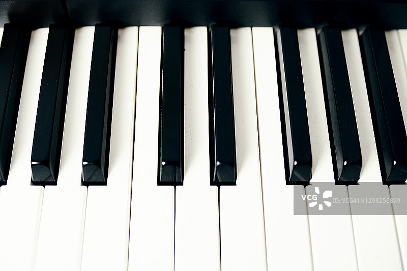 钢琴琴键特写图片素材