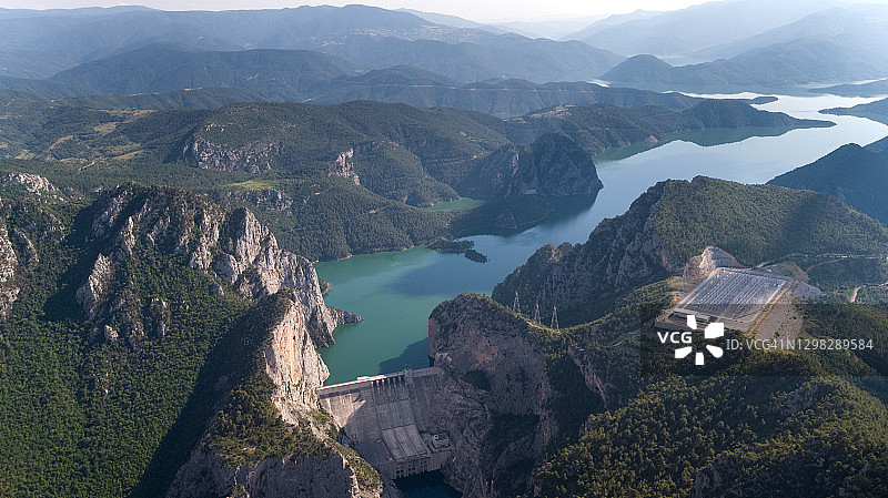 锡诺普博亚巴特水电站航拍图片素材