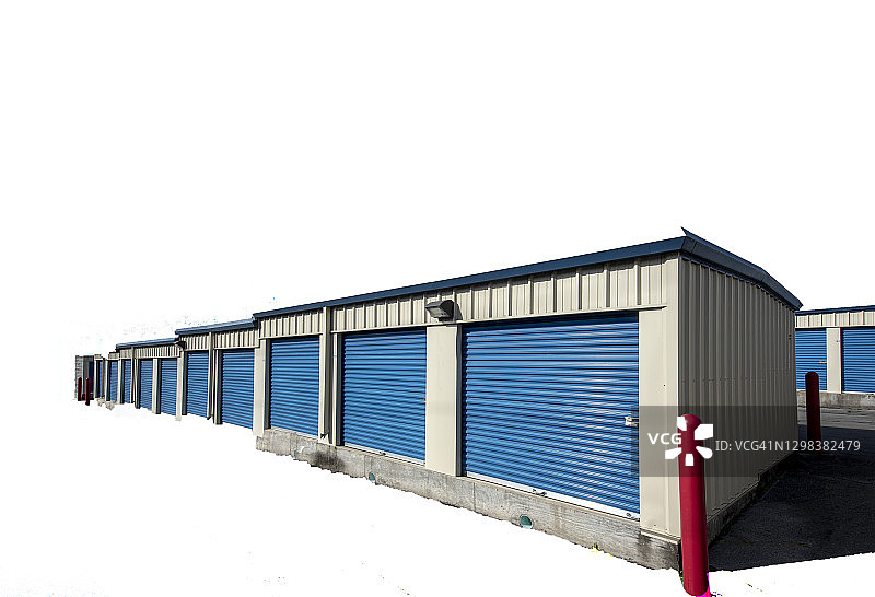 自助仓储单元剪影图片素材