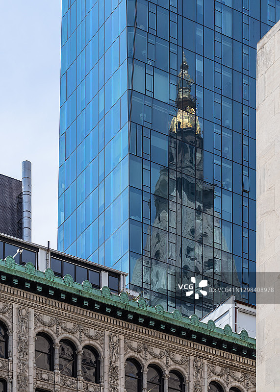 从公园大道南观看的现代经典纽约建筑图片素材