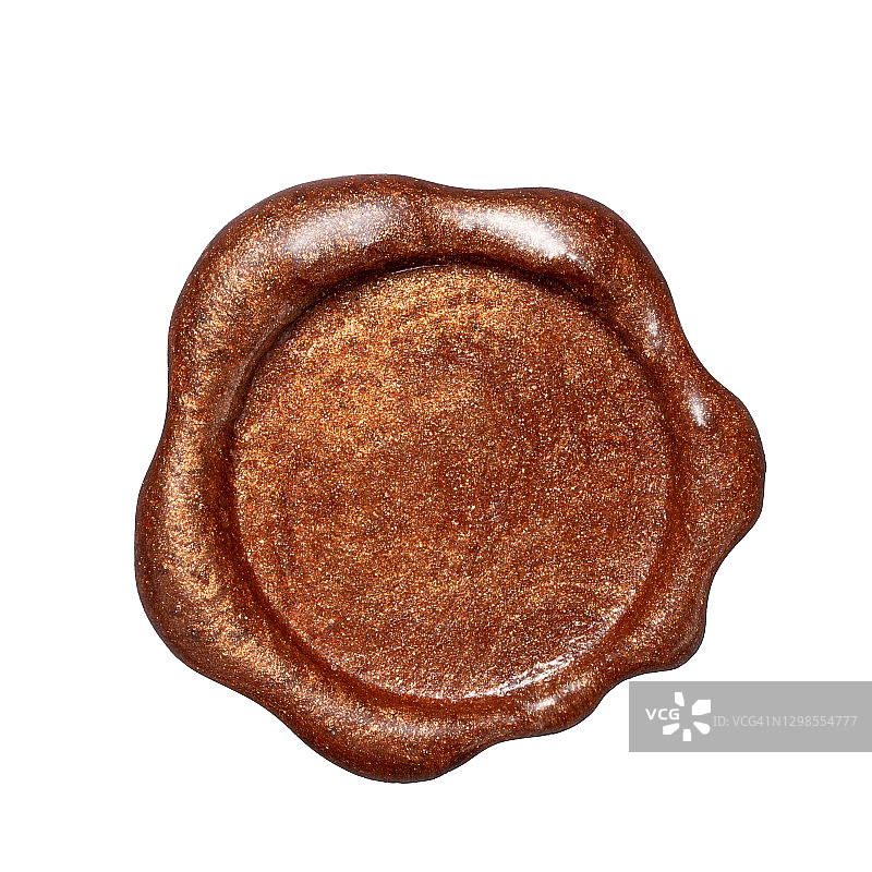 铜色封蜡印章图片素材