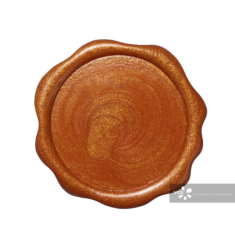 青铜色火漆印章图片素材