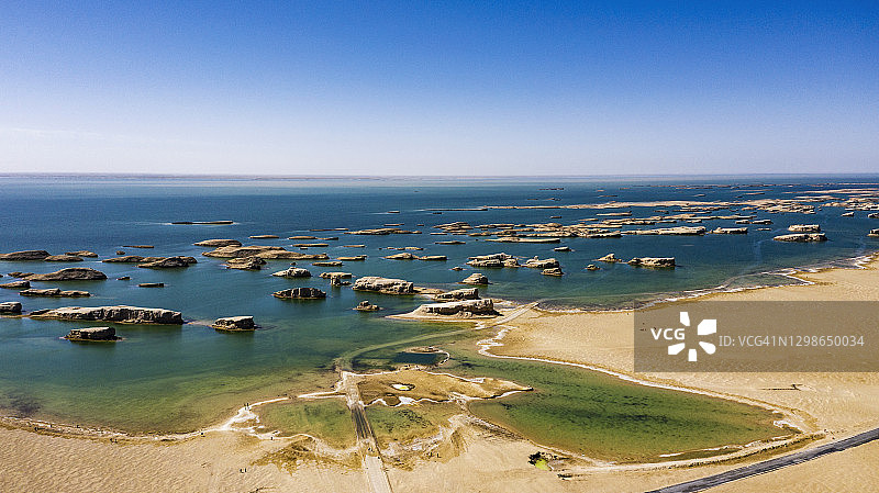 雅丹国家地质公园鸟瞰图图片素材