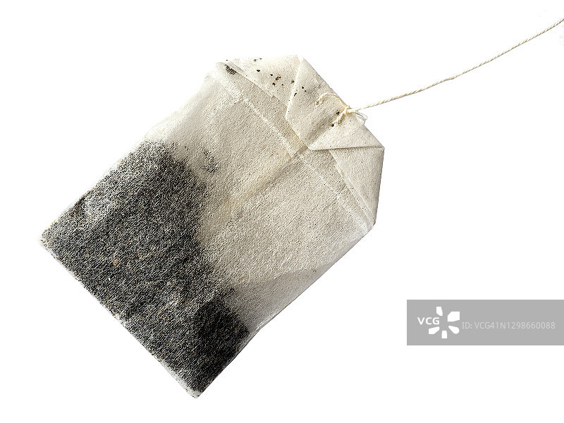 茶（茶包）草药浸泡，白色背景图片素材