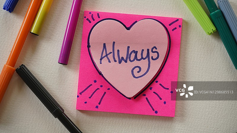 “永远爱你”肯定语便签，第2部分图片素材