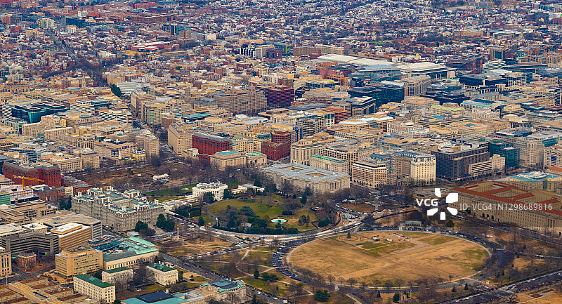 华盛顿特区鸟瞰图图片素材