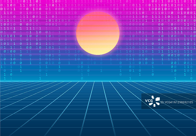 合成波复古背景图片素材