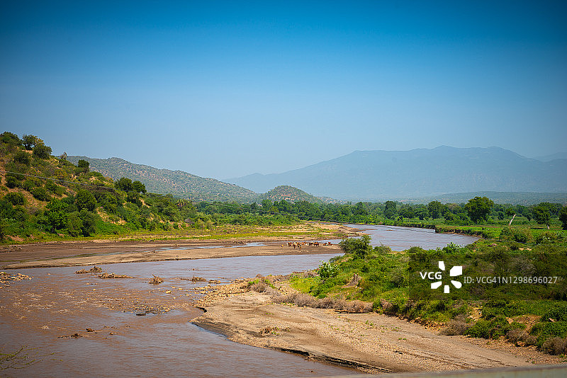 埃塞俄比亚奥莫河谷森林湖图片素材