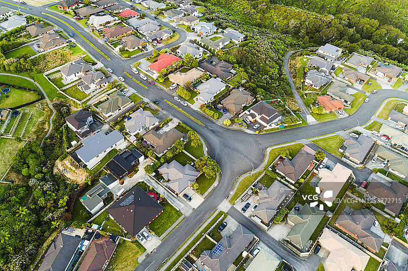 居民区俯视图图片素材