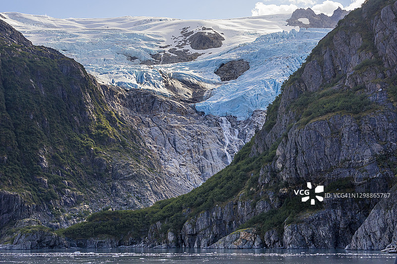 美国阿拉斯加州基奈峡湾国家公园霍尔盖特冰川图片素材