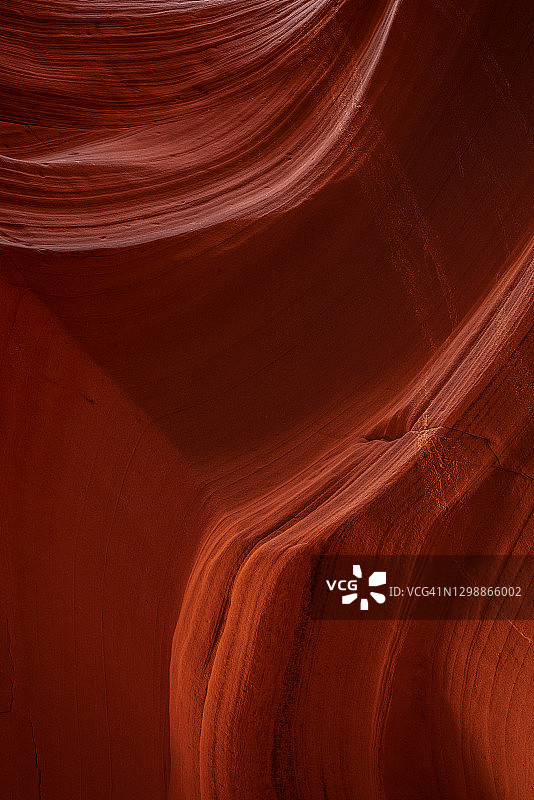美国亚利桑那州羚羊峡谷X橙色狭缝峡谷墙的抽象细节图片素材