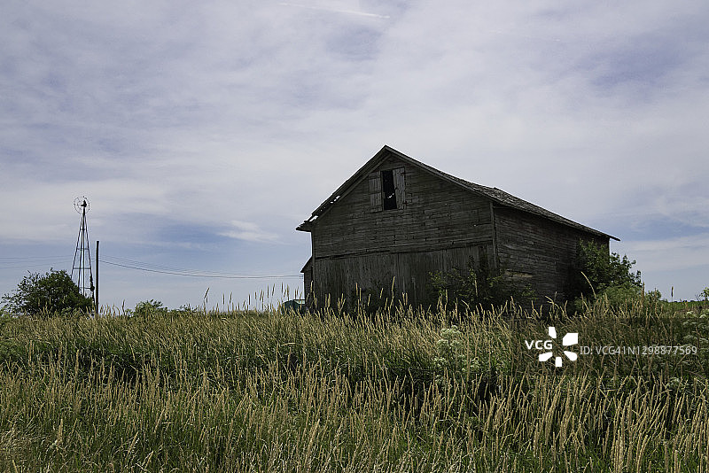 美国中西部的老谷仓图片素材