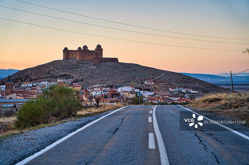 西班牙安达卢西亚卡拉奥拉城堡图片素材