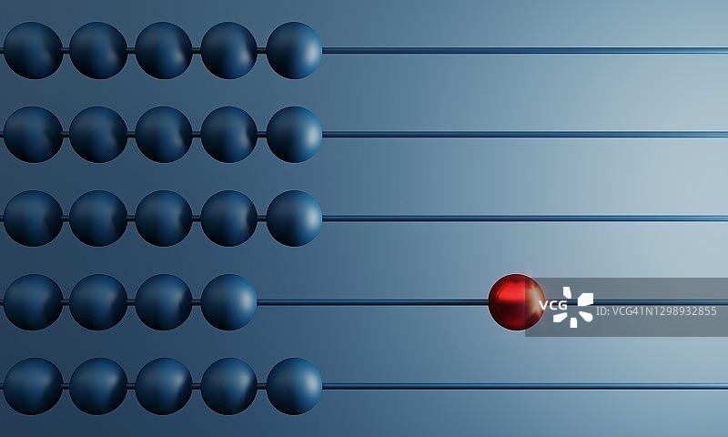 算盘上的红色算珠图片素材