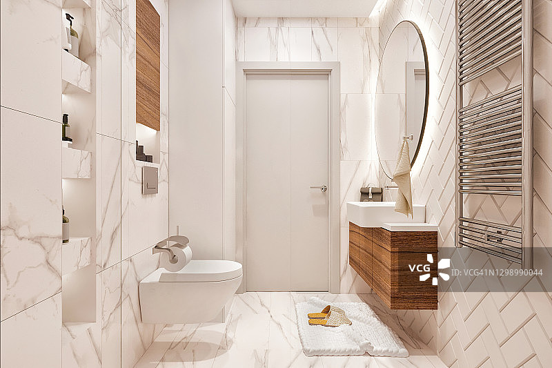 现代浴室内部图片素材