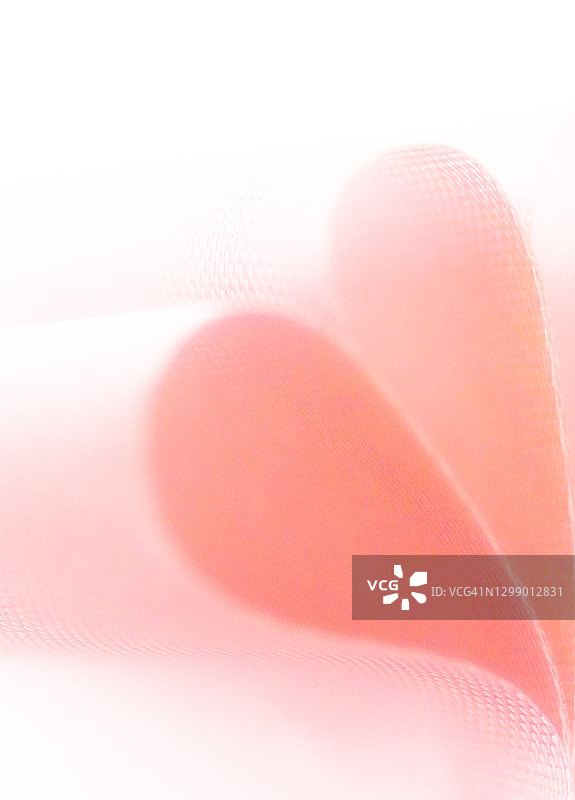 粉色心形折叠丝带图片素材