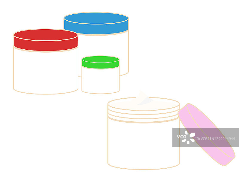 杯子里的药膏插画图片素材