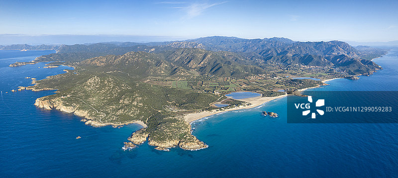 阿尔韦斯基达海滩，苏朱德乌海滩，意大利撒丁岛图片素材