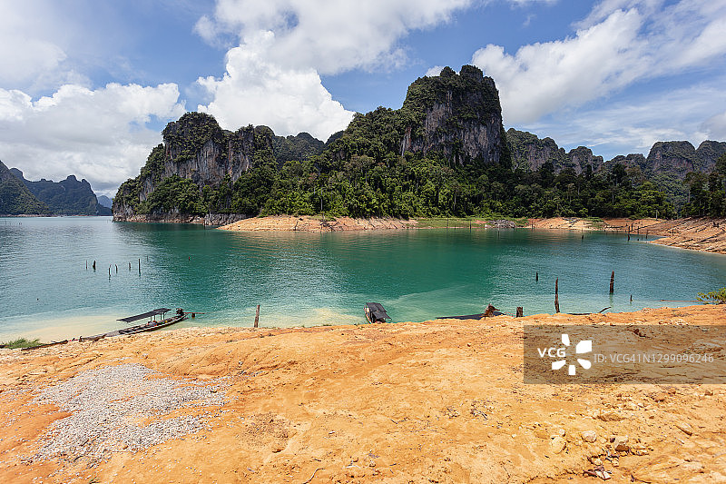 考索国家公园拉差帕拉帕大坝的壮丽山水和自然景观图片素材