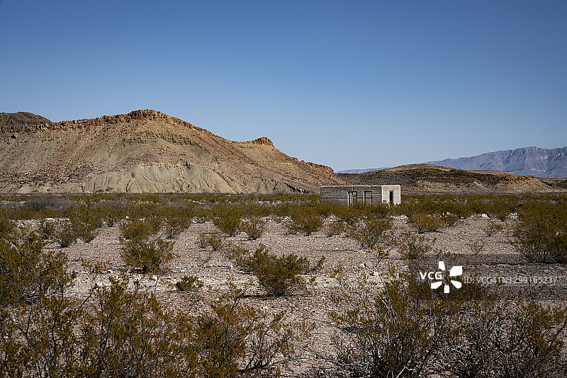 马里斯卡尔矿区矿工住宅的剩余遗址，大弯国家公园图片素材