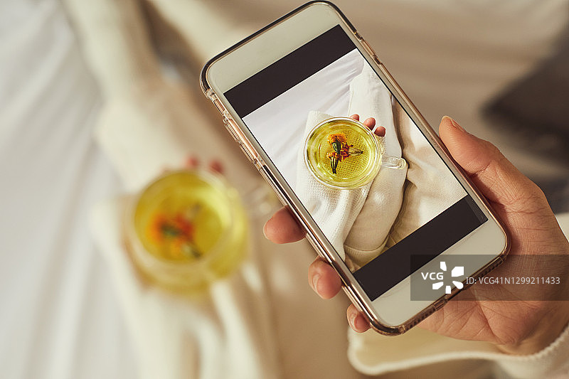 拍摄一杯茶图片素材