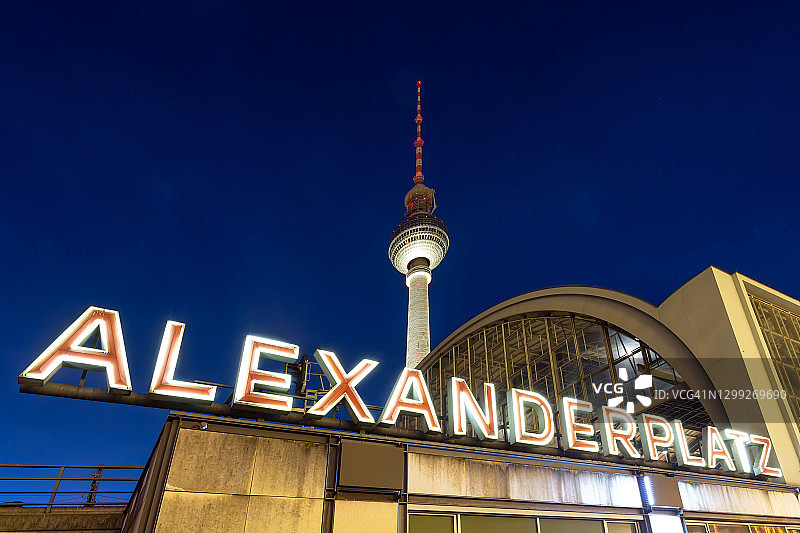 柏林亚历山大广场与著名电视塔（德国）图片素材
