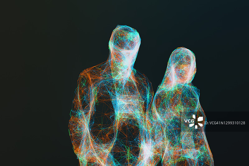 抽象商务情侣图片素材