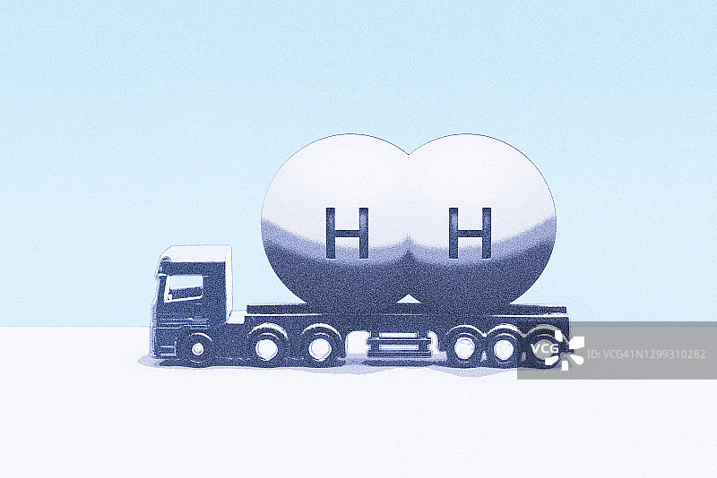 卡车上的氢分子图片素材