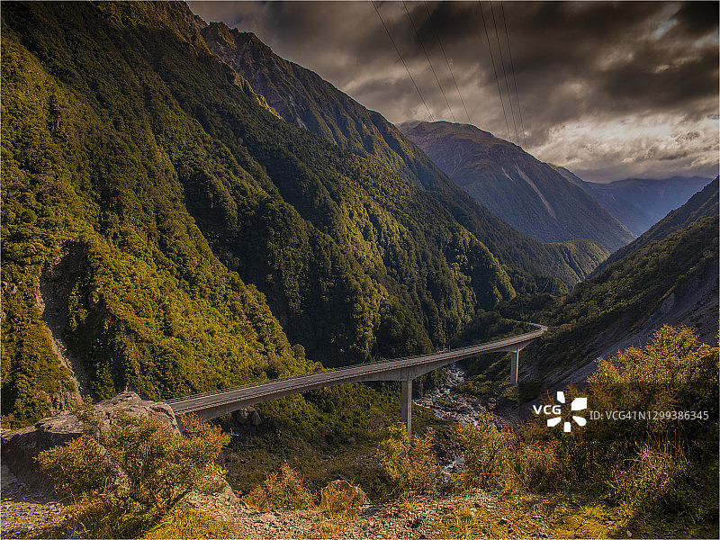 新西兰南岛亚瑟通道图片素材