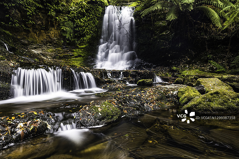 塔斯马尼亚马蹄瀑布图片素材