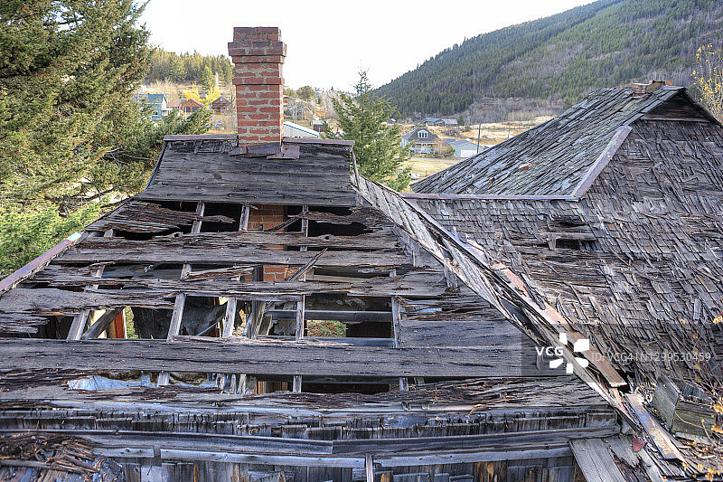 淘金热鬼城的历史建筑图片素材